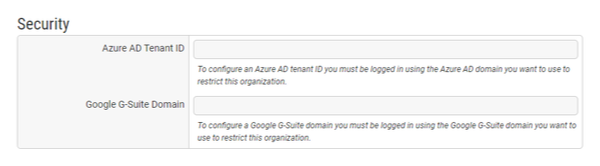 Restrict Logins to Azure AD or Google Workspaces for your Organization