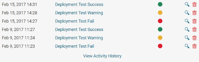 View Activity History