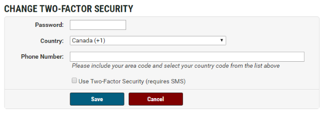 Two-Factor Security