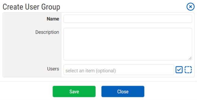 Create a User Group continued