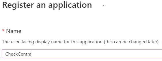 App Registration Name